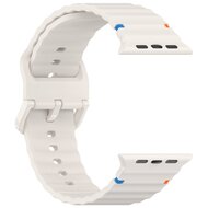 Wave sportband - Sterrenlicht / starlight - Geschikt voor Apple Watch 44mm / 45mm / 46mm / 49mm