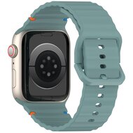 Wave sportband - Dennegroen - Geschikt voor Apple Watch 44mm / 45mm / 46mm / 49mm