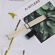 Fitbit Inspire 3 - Elastische solo loop nylon bandje - Beige
