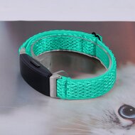Fitbit Inspire 3 - Elastische solo loop nylon bandje - Turquoise
