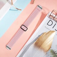 Fitbit Inspire 3 - Elastische solo loop nylon bandje - Roze