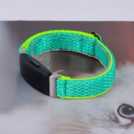 Fitbit Inspire 3 - Elastische solo loop nylon bandje - Mintgroen