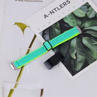 Fitbit Inspire 3 - Elastische solo loop nylon bandje - Mintgroen