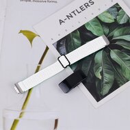 Fitbit Inspire 3 - Elastische solo loop nylon bandje - Wit