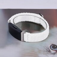 Fitbit Inspire 3 - Elastische solo loop nylon bandje - Wit