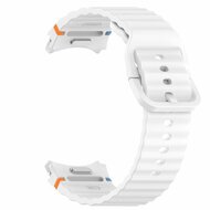 Wave Sportband met aansluitknop - Wit -  Samsung Galaxy Watch 4 - 40mm &amp; 44mm