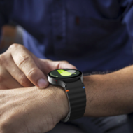 Wave Sportband met aansluitknop - Zwart -  Samsung Galaxy Watch 4 - 40mm &amp; 44mm