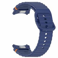 Wave Sportband met aansluitknop - Donkerblauw -  Samsung Galaxy Watch 4 Classic - 42mm &amp; 46mm