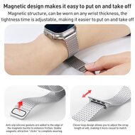 Stainless Steel Loop band - Goud - Extra strong - Geschikt voor Apple Watch 44mm / 45mm&nbsp;/ 46mm / 49mm