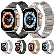 Stainless Steel Loop band - Zwart - Extra strong - Geschikt voor Apple Watch 38mm / 40mm / 41mm / 42mm