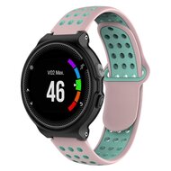 Siliconen sportbandje - Roze + groen - Garmin Forerunner 220 / 230 / 235 / 620 / 630 / 735 (XT)