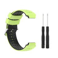 Siliconen Dot Pattern bandje - Groen + zwart - Garmin Forerunner 220 / 230 / 235 / 620 / 630 / 735 (XT)