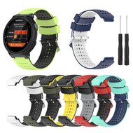 Siliconen Dot Pattern bandje - Zwart + geel - Garmin Forerunner 220 / 230 / 235 / 620 / 630 / 735 (XT)