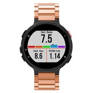 Stalen schakelband - Ros&eacute; goud - Garmin Forerunner 220 / 230 / 235 / 620 / 630 / 735 (XT)