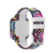 Siliconen bandje met print  - Multicolor - Garmin Vivofit Junior 3