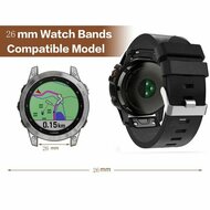 Leren bandje - Bruin - Garmin Tactix 8 - 51mm