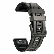 leer + siliconen bandje - Grijs - Garmin Tactix 8 - 51mm