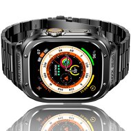 Ultra Protective Stainless Steel band - Zwart - Geschikt voor Apple watch 49mm (Ultra)