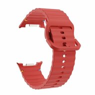 Classic Wave siliconen band - Rood - Samsung Galaxy Watch 8 Classic - 46mm