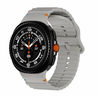 Classic Wave siliconen band - Grijs - Samsung Galaxy Watch 8 Classic - 46mm