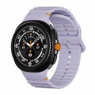 Classic Wave siliconen band - Paars - Samsung Galaxy Watch 8 Classic - 46mm