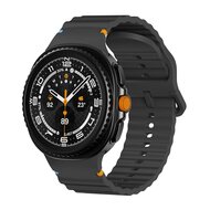Classic Wave siliconen band - Zwart - Samsung Galaxy Watch 8 - 40mm / 44mm