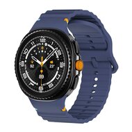 Classic Wave siliconen band - Donkerblauw - Samsung Galaxy Watch 8 - 40mm / 44mm