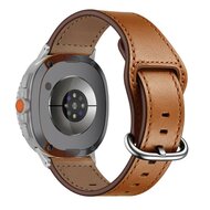 Classic leren band - Bruin - Samsung Galaxy Watch 8 - 40mm / 44mm