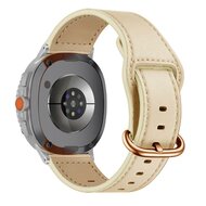 Classic leren band - Ivoor - Samsung Galaxy Watch 8 - 40mm / 44mm