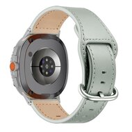 Classic leren band - Grijs - Samsung Galaxy Watch 8 - 40mm / 44mm