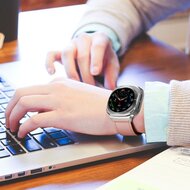 Classic leren band - Roze - Samsung Galaxy Watch 8 - 40mm / 44mm