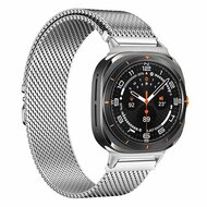 Milanese band met parachute sluiting - Zilver - Samsung Galaxy Watch 8 Classic - 46mm