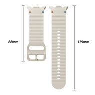 Classic Wave siliconen band - Wit - Samsung Galaxy Watch 8 - 40mm / 44mm