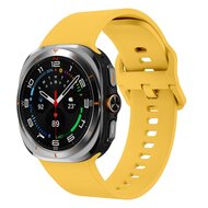 Solid color siliconen band - Geel - Samsung Galaxy Watch Ultra - 47mm