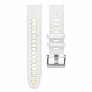 Siliconen bandje - Wit met zalmroze - Garmin Fenix 7s/6s/5s / Instinct 2s / Epix Pro Gen 2 (42mm)