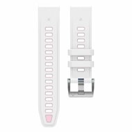 Siliconen bandje - Wit met roze - Garmin Fenix 7s/6s/5s / Instinct 2s / Epix Pro Gen 2 (42mm)