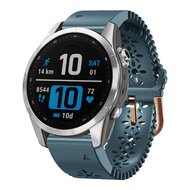Flower siliconen bandje - Grijsblauw - Garmin Fenix 7s/6s/5s / Instinct 2s / Epix Pro Gen 2 (42mm)