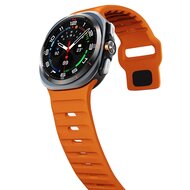 Wave siliconen bandje - Oranje - Samsung Galaxy Watch Ultra 47mm