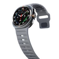 Wave siliconen bandje - Donkergrijs - Samsung Galaxy Watch Ultra 47mm