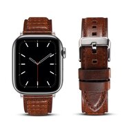 Oil Wax Leren band - Bruin - Geschikt voor Apple Watch 38mm / 40mm / 41mm&nbsp;/ 42mm