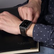 Oil Wax Leren band - Zwart - Geschikt voor Apple Watch 38mm / 40mm / 41mm&nbsp;/ 42mm