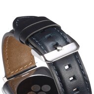 Oil Wax Leren band - Donkerblauw - Geschikt voor Apple Watch 38mm / 40mm / 41mm&nbsp;/ 42mm