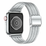 Metalen bandje - Zilver - Geschikt voor Apple watch 44mm / 45mm&nbsp;/ 46mm / 49mm