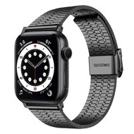 Metalen bandje - Zwart - Geschikt voor Apple watch 44mm / 45mm&nbsp;/ 46mm / 49mm