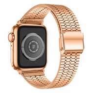 Metalen bandje - Ros&eacute; goud - Geschikt voor Apple watch 38mm / 40mm / 41mm / 42mm
