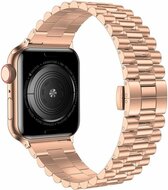 Metalen schakelband - Ros&eacute; goud - Geschikt voor Apple Watch 44mm / 45mm&nbsp;/ 46mm / 49mm