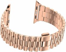 Metalen schakelband - Ros&eacute; goud - Geschikt voor Apple Watch 44mm / 45mm&nbsp;/ 46mm / 49mm