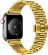 Metalen schakelband - Goud - Geschikt voor Apple watch 44mm / 45mm&nbsp;/ 46mm / 49mm