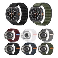 Nylon Wave band - Zwart - Samsung Galaxy Watch Ultra 47mm