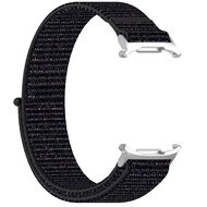 Nylon Sport loop bandje - Zwart - Samsung Galaxy Watch Ultra 47mm